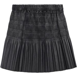 Mango Kids - A-lijnrok - Zwart - Imitatieleren Rok