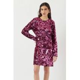 Y.A.S korte jurk met pailletten roze