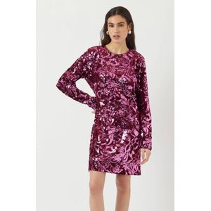 Y.A.S korte jurk met pailletten roze