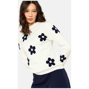 LOLALIZA - Gebreide Trui - Ecru - Regular Fit - Ronde Hals