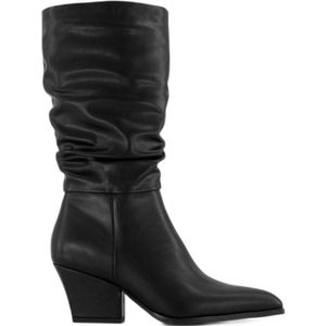 Graceland - Kuitlaarzen - Zwart - Imitatieleer - Blokhak