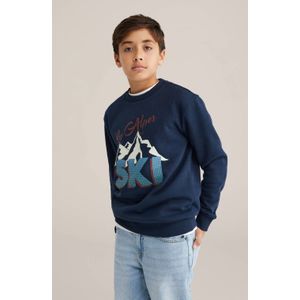 WE Fashion sweater donkerblauw