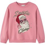 NAME IT - NKFRASAB - Sweater - Snoepjesroze - 80% Katoen - Glitterprint