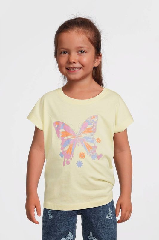 NAME IT MINI T-shirt lichtgeel
