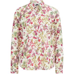 WE Fashion blouse met all over print ecru/oker/rood