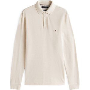 Tommy Hilfiger - Longsleeve Polo - Ecru - Heren Poloshirt