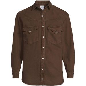 Lois denim blouse donkerbruin
