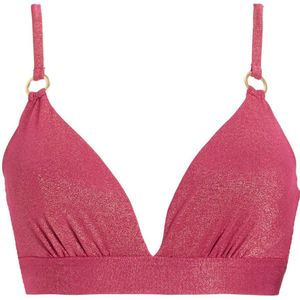 BEACHWAVE voorgevormde beugel bikinitop met lurex roze