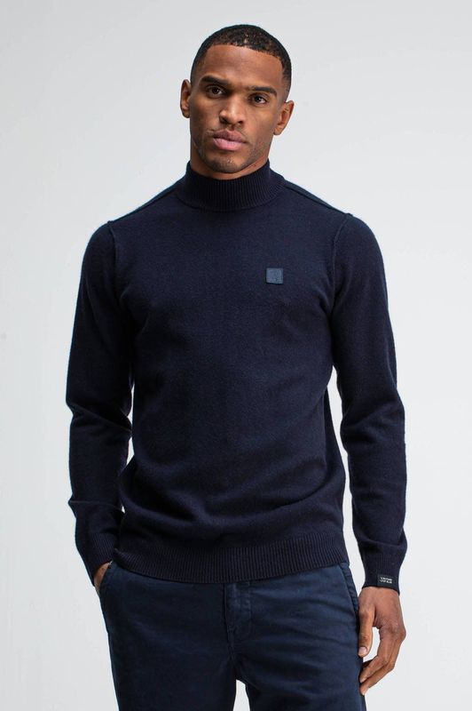 Butcher of Blue - Clifden Mock - Gebreide Trui - Donkerblauw