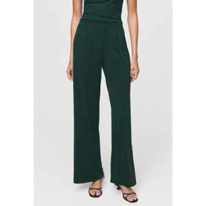 Mango - Wide Leg Regular Waist - Palazzo Broek - Donkergroen