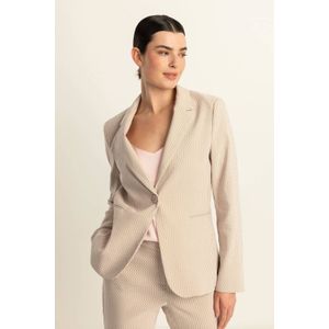 Expresso getailleerde blazer met all over print lichtroze/groen