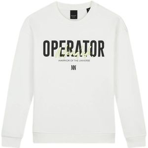 NIK&NIK sweater Operator met tekst offwhite