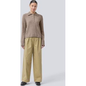 Modström - Wollen Top - Bruin - Lange Mouwen - Polokraag