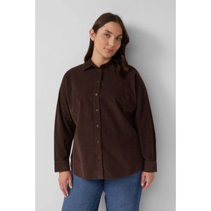 s.Oliver Curve blouse donkerbruin