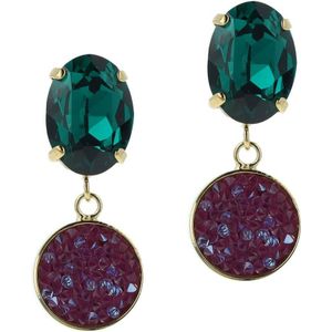Otazu gold plated oorbellen met Swarovski Kristallen