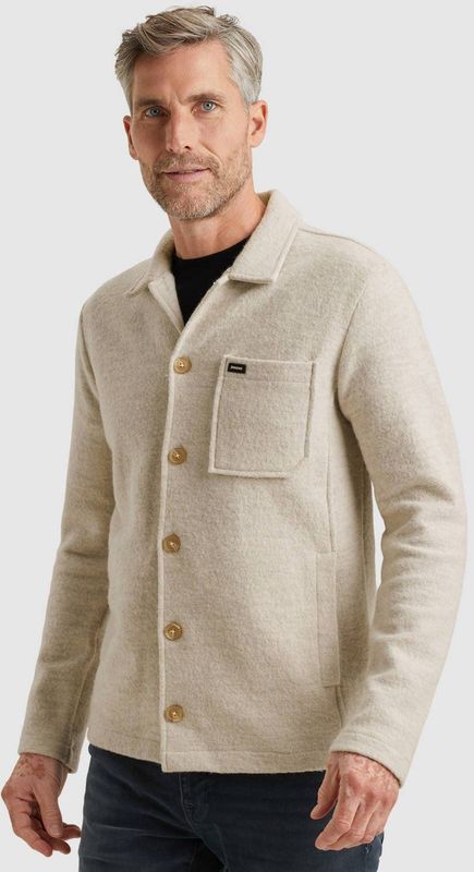 Vanguard Heren vest beige (Maat: S) - Effen - Halslijn: Polokraag,