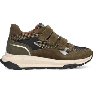 Braqeez Fygo Flash suède sneakers kakigroen