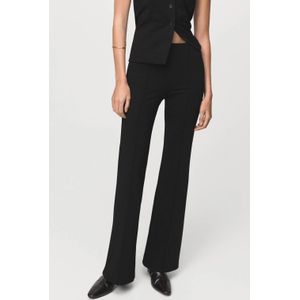 Mango Straight high waist broek zwart