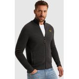 PME Legend Heren vest grijs (Maat: S) - Effen - Halslijn: Opstaande kraag met rits,