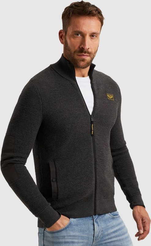 PME Legend Heren vest grijs (Maat: S) - Effen - Halslijn: Opstaande kraag met rits,