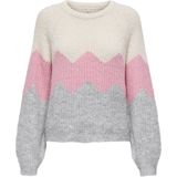 ONLY gestreepte top ecru gebreid