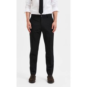 SELECTED HOMME slim fit pantalon SLHLIAM van gerecycled polyester black