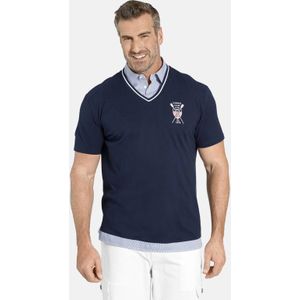 Charles Colby +FIT Collectie regular fit polo EARL WILLERS Plus Size donkerblauw