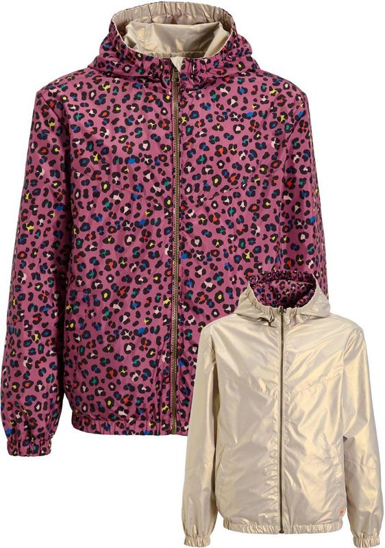 Orange Stars reversible jas panterprint/goud