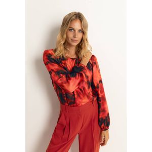 CLAUDIA BY CLAUDIA STRÄTER Blousetop rood/zwart print