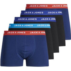 JACK & JONES JUNIOR boxershort - set van 5 donkerblauw/zwart