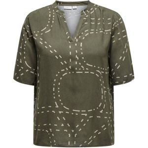 ONLY CARMAKOMA top CARPHOEBE LIFE met all over print groen