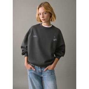 MANGO TEEN sweater met backprint antraciet