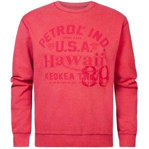 Petrol industries plus-size sweater met printopdruk red melon
