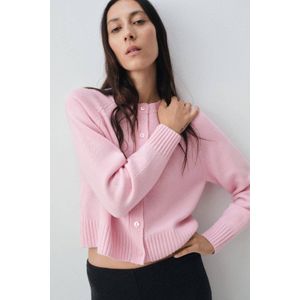 MANGO - SCORPIUS - Gebreid Vest - Rosa