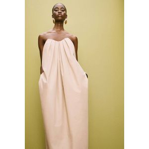 Mango midi jurk beige