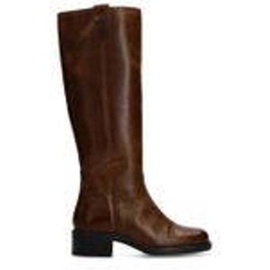 Manfield - Hoge Leren Laarzen - Bruin