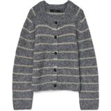 VERO MODA - VMAWESOME - Gebreid Vest - Beige / Donkergrijs