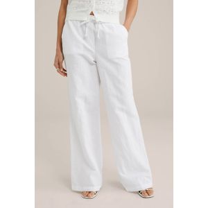 WE Fashion straight regular waist casual broek wit