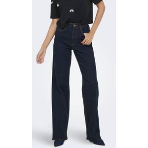 ONLY high waist wide leg jeans dark blue denim