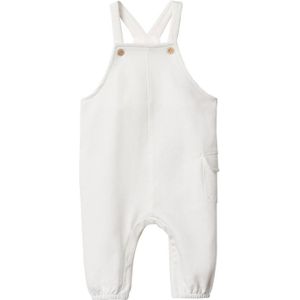 Mango Kids baby boyfriend tuinbroek wit