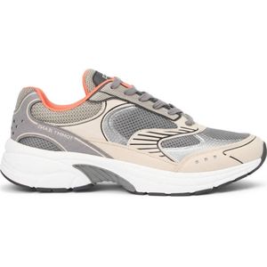 Tommy Jeans - ARCHIVE - Sneakers - Beige - Donkergrijs - Neonoranje