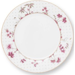 Pip Studio - Jolie Pink - Ontbijtbord - Roze - Porselein - Diameter 21cm