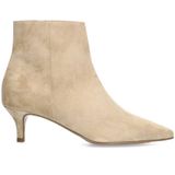 Manfield suède enkellaarzen beige