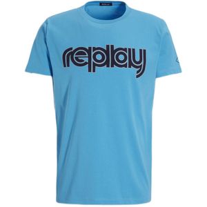 REPLAY T-shirt met printopdruk