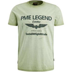 PME Legend regular fit T-shirt met logo lichtgroen
