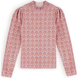 NONO longsleeve Koss met all over print lichtroze