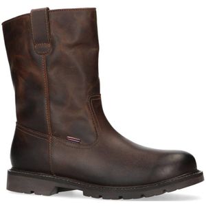 Manfield leren boots donkerbruin