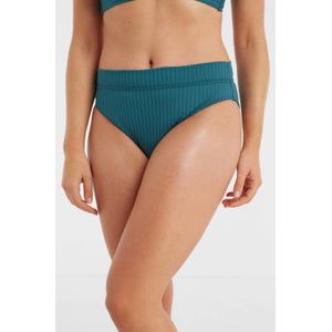 BEACHWAVE high waist bikinibroekje met ribstructuur groen
