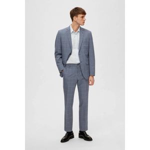 SELECTED HOMME geruit slim fit colbert SLHSLIM grijs