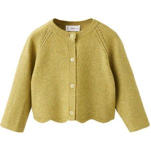 Mango Kids vest groen fijn gebreid